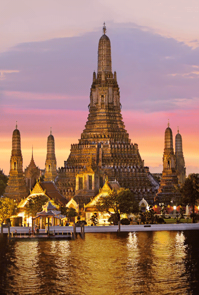 Beautiful view of Bangkok as gif