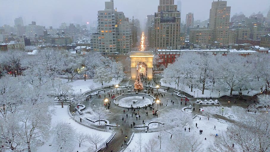 Winter in Washington Square Park
